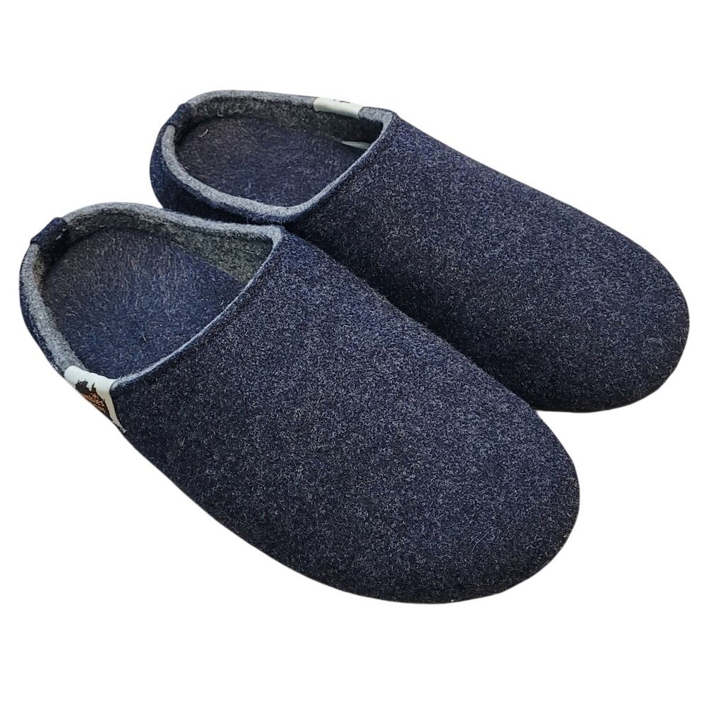 Gumbies Outback Slipper Shoes Charcoal Navy Felt Indoor Outdoor M 11/W 12
